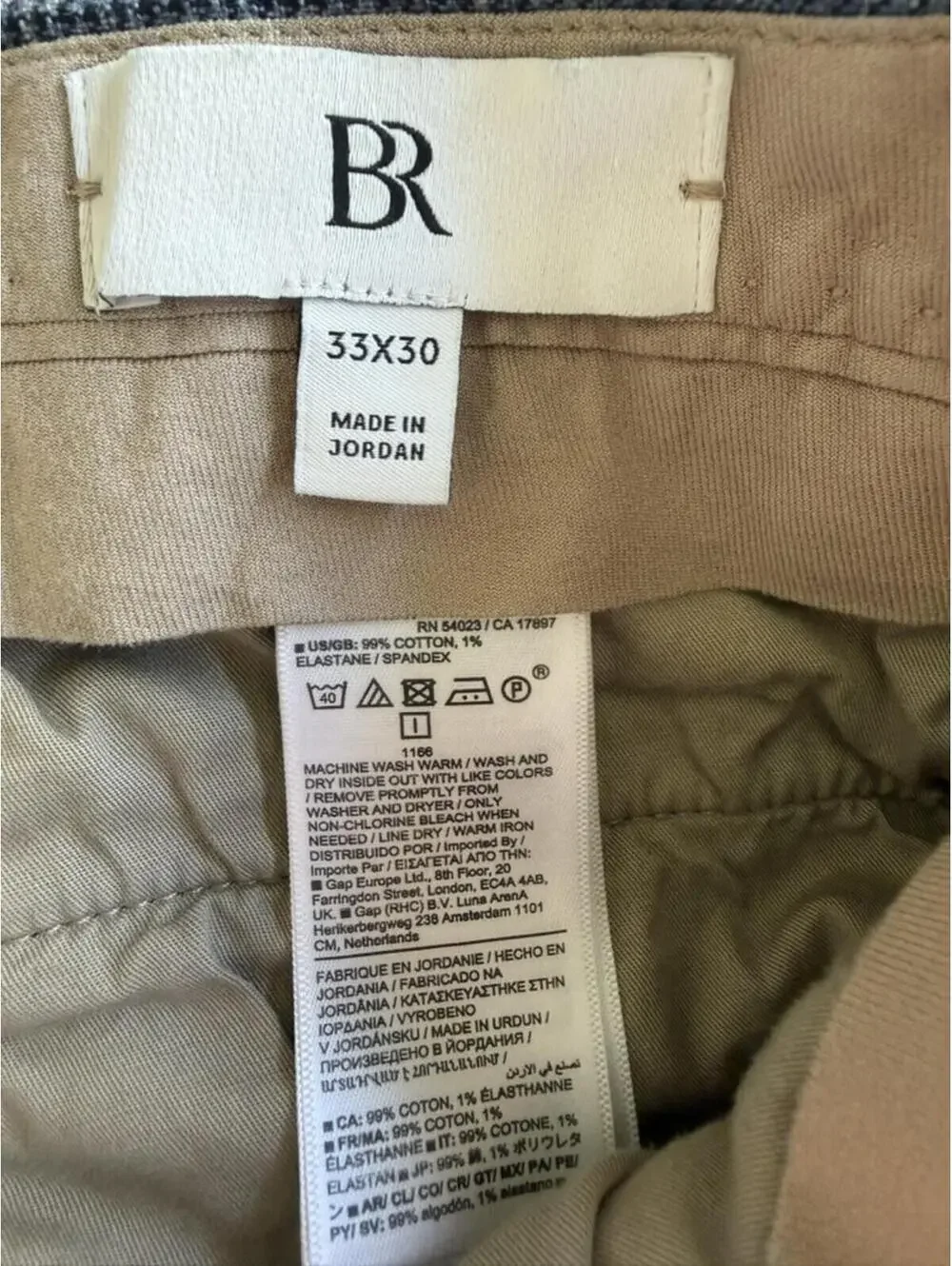 Banana Republic Men's Blue Houndstooth Patterned Pants - Size 33x30